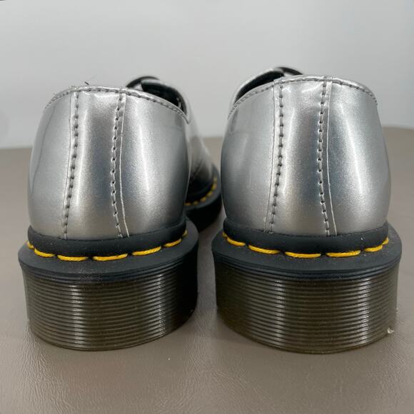 Dr. Martens Silver Chrome 1461 Vegan Dress Shoes Wedding Prom Cosplay US Size 5 - Picture 6 of 11